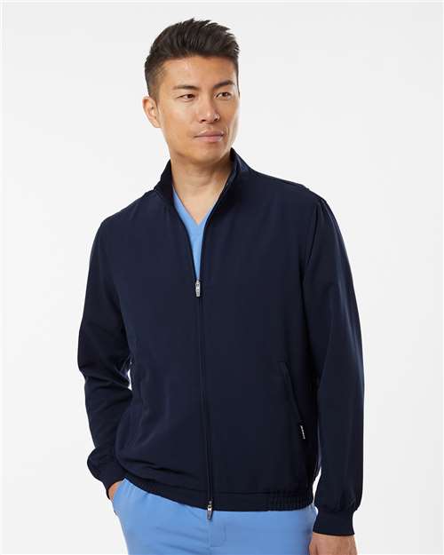 Jaanuu Men's Wolfe Everyday Full-Zip 6-Pocket Scrub Jacket