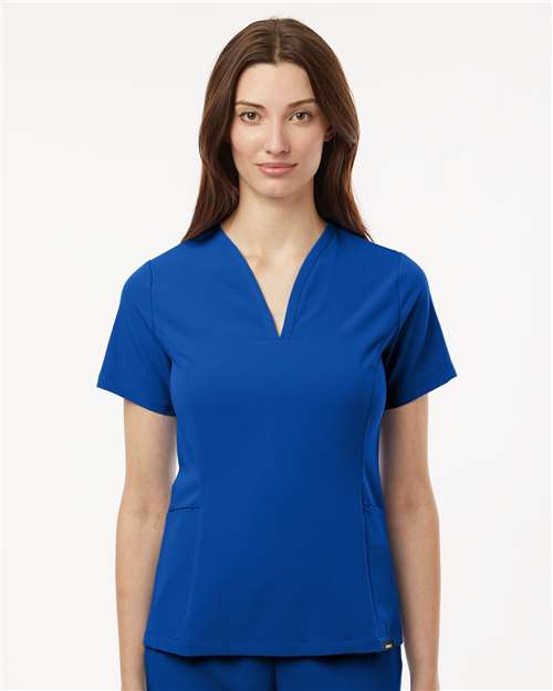 Jaanuu Women's Calix Fit & Flare Scrub V-Neck Top