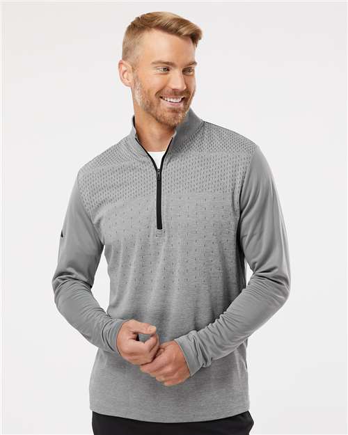 Men's Ultimate365 Heather Block Printed Quarter-Zip Pullover