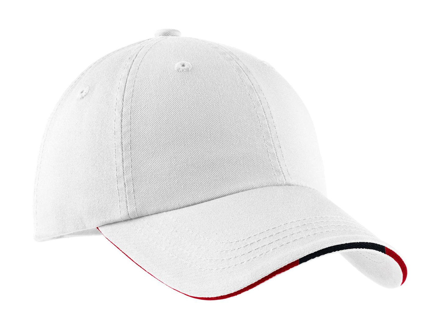 Port Authority ® Sandwich Bill Cap with Striped Closure. C830