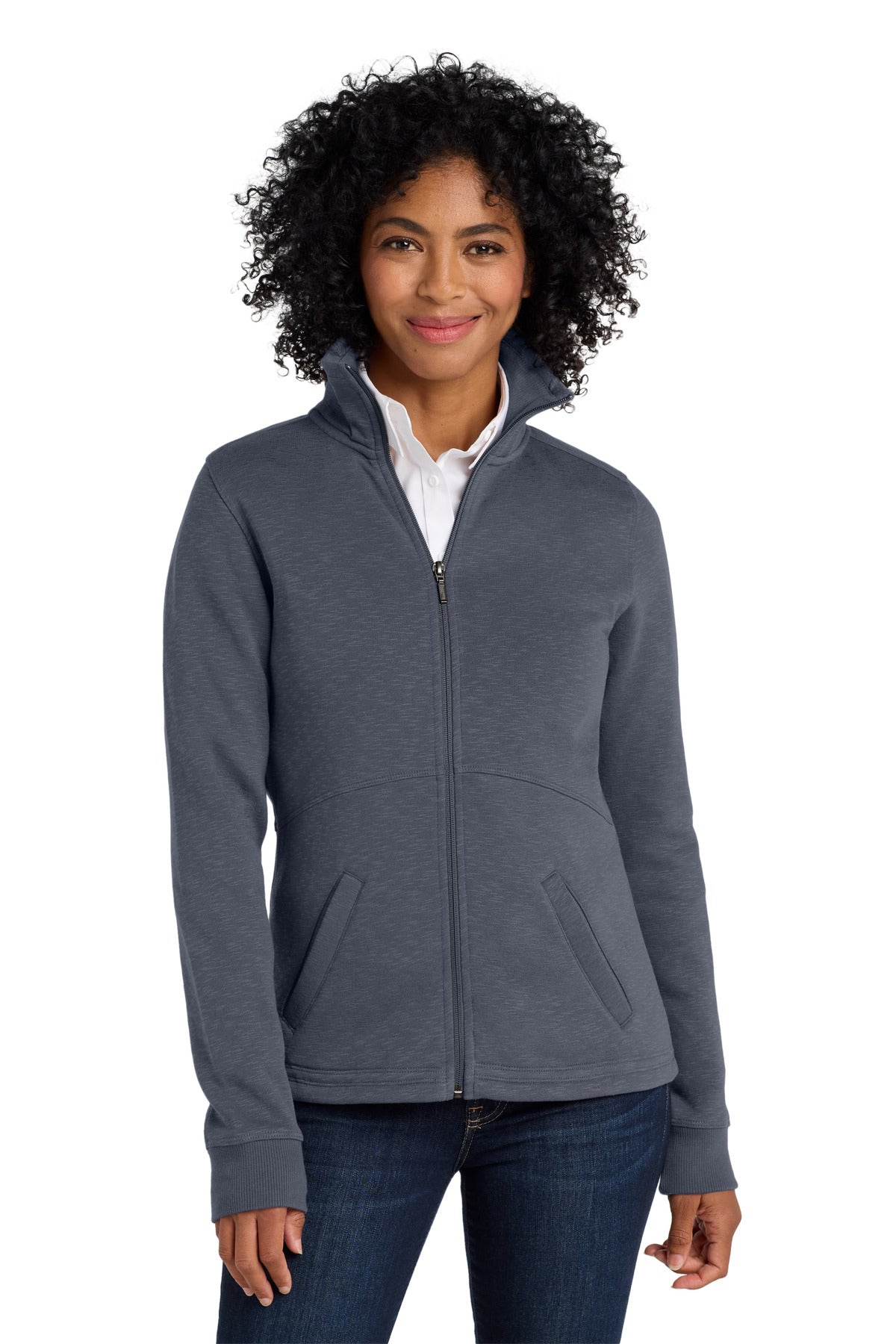 Port Authority ® Women's Slub Fleece Full-Zip Jacket. L293