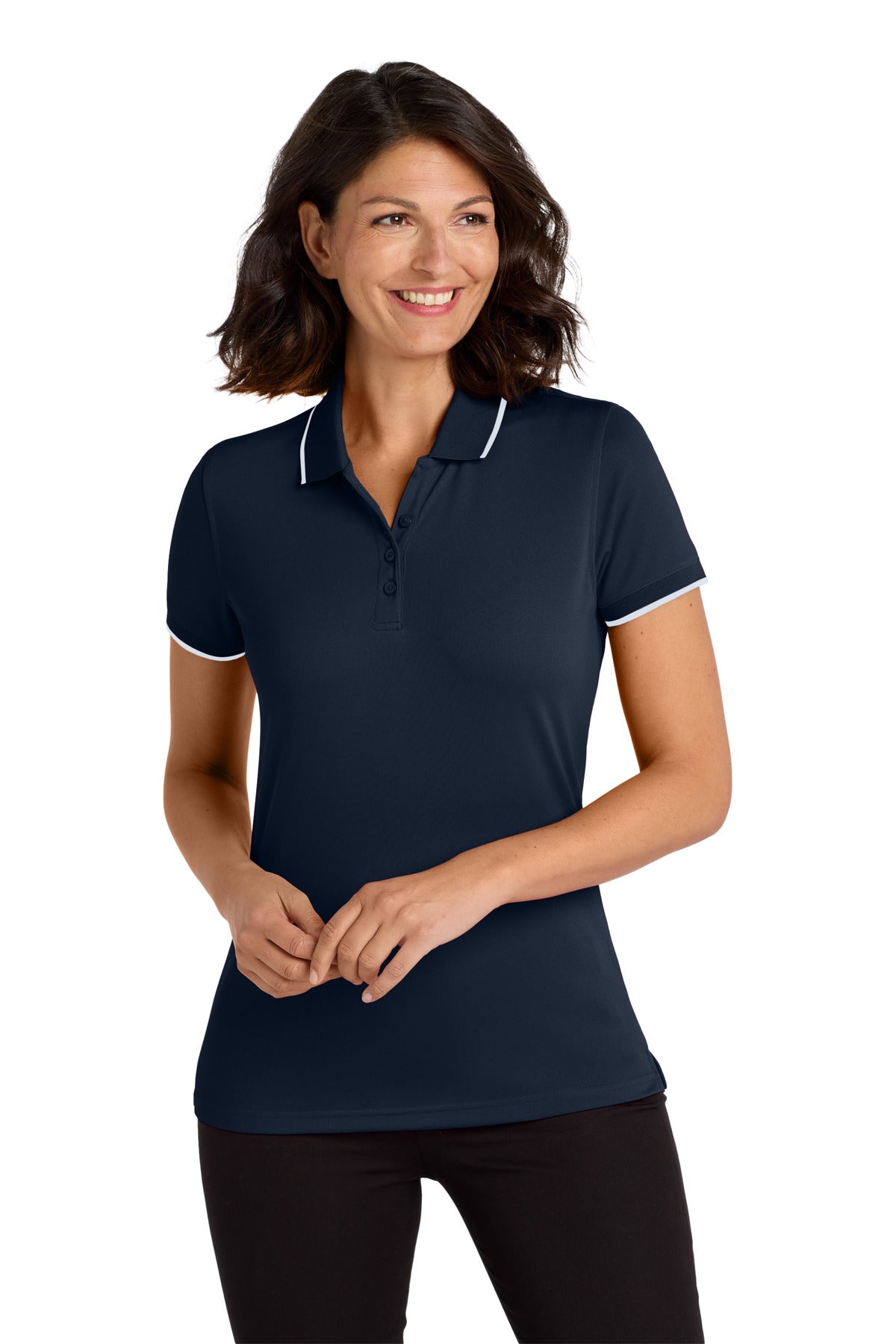 Port Authority ® Women's Dry Zone ® UV Micro-Mesh Tipped Polo. LK111