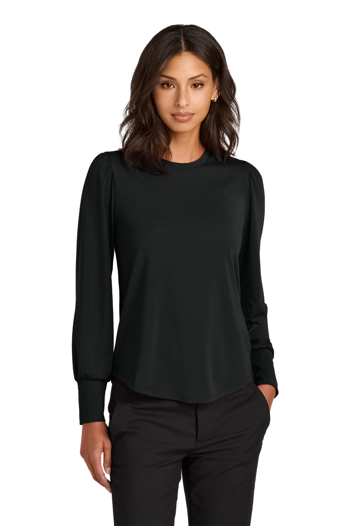 Mercer+Mettle ® Women's Stretch Jersey Long Sleeve Blouson Top MM1019