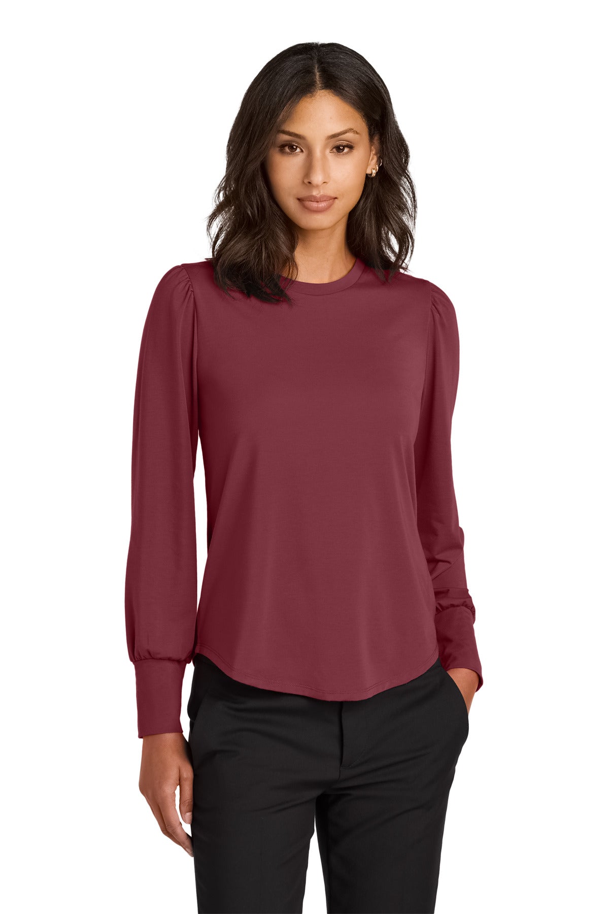 Mercer+Mettle ® Women's Stretch Jersey Long Sleeve Blouson Top MM1019