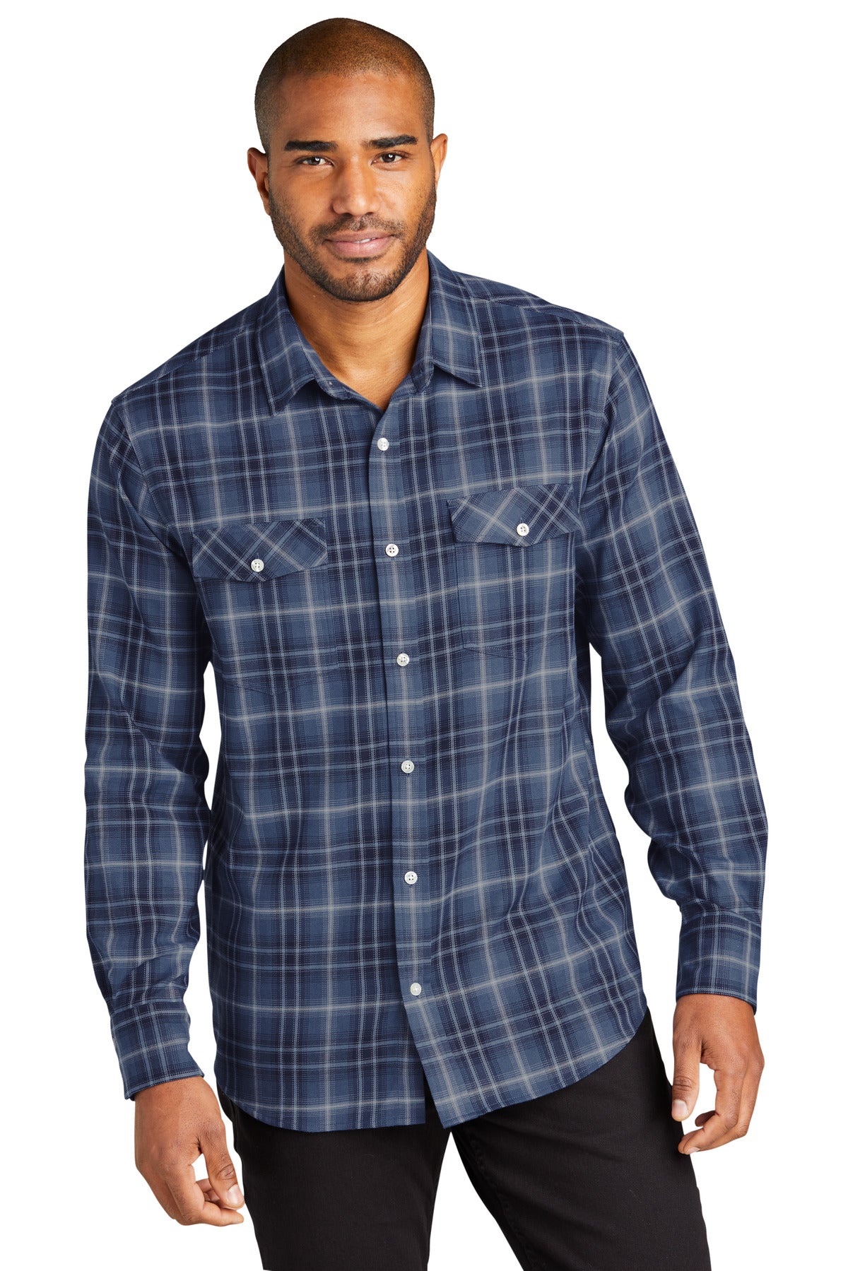 Port Authority ® Long Sleeve Ombre Plaid Shirt W672