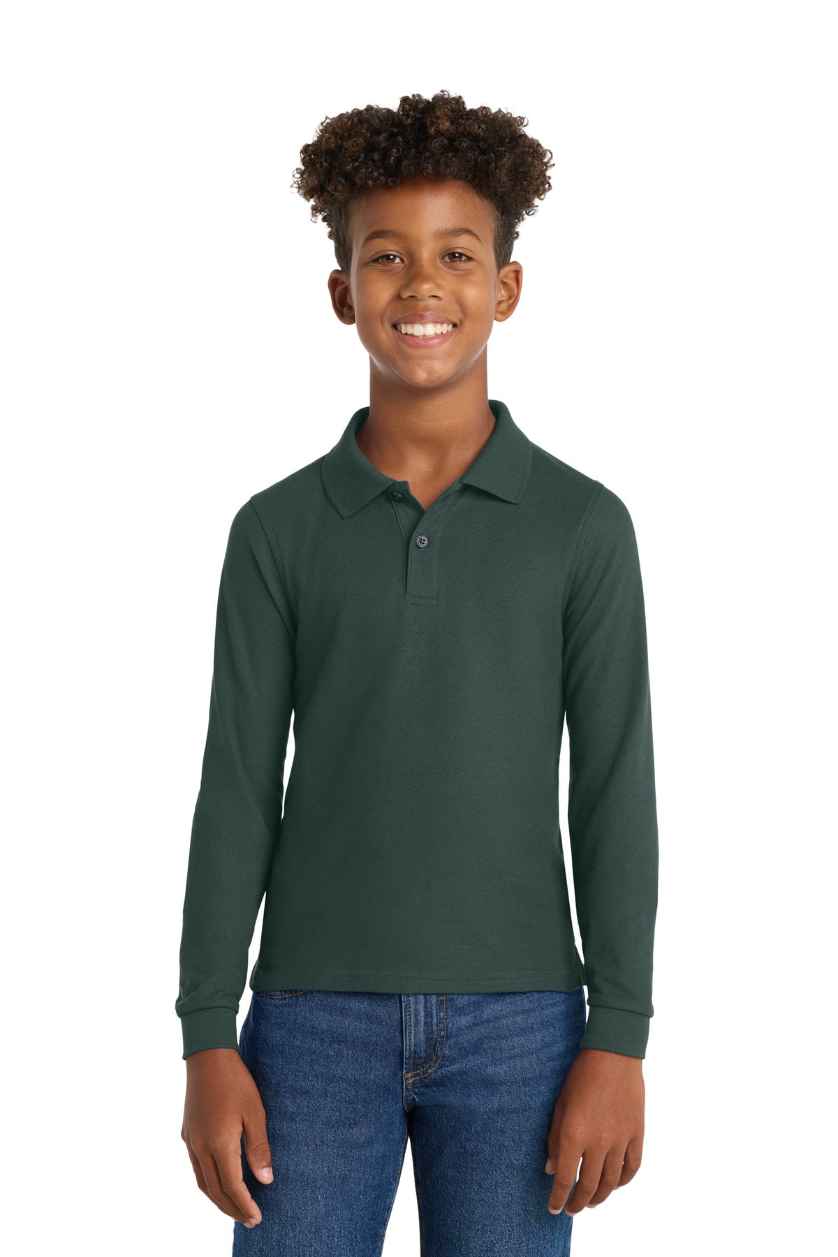 Port Authority ® Youth Long Sleeve Silk Touch™ Polo. Y500LS