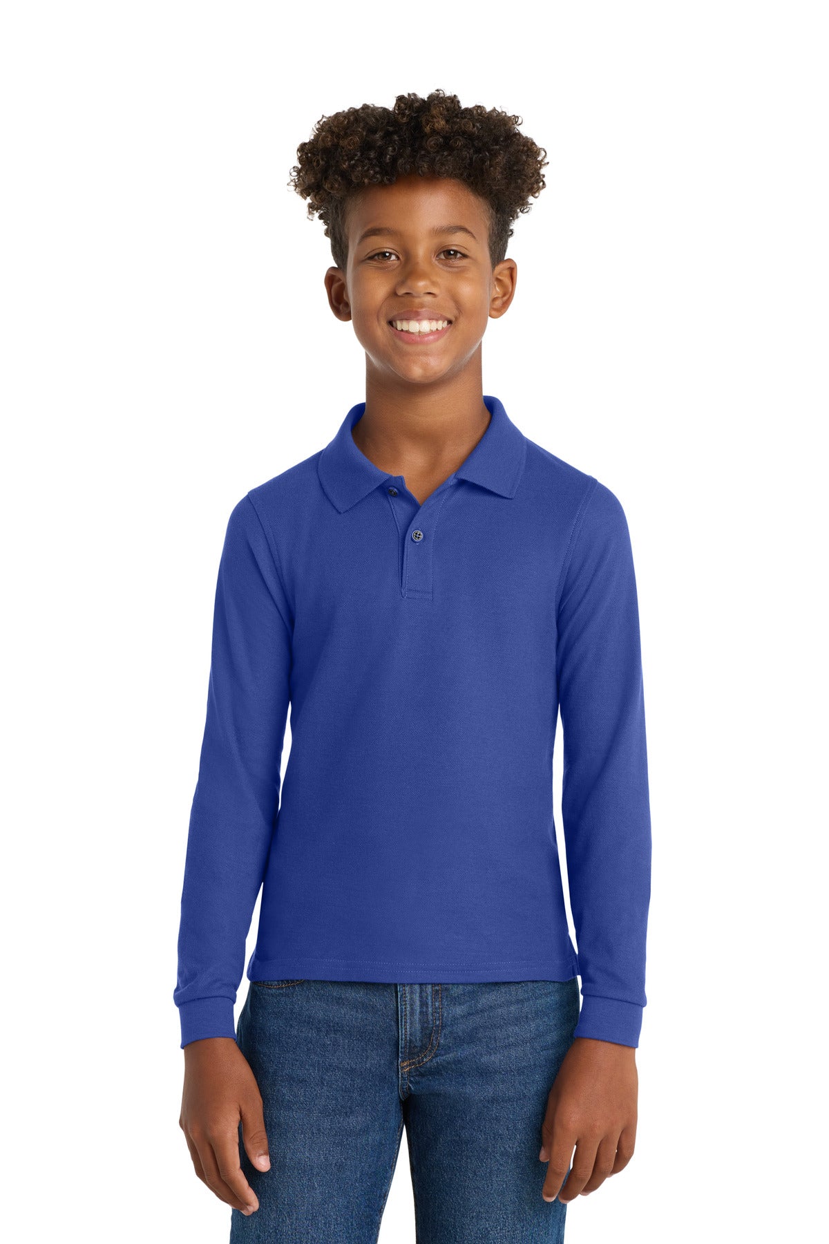 Port Authority ® Youth Long Sleeve Silk Touch™ Polo. Y500LS