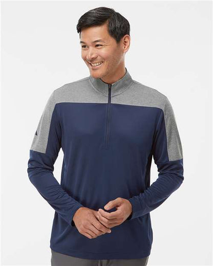 Adidas Men's Ultimate365 Lightweight Colorblocked Quarter-Zip Pullover