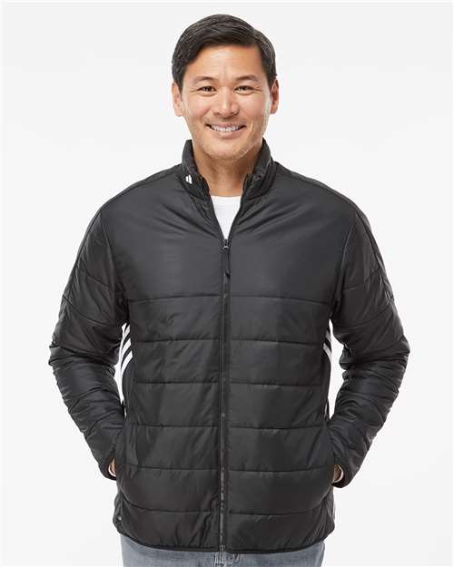 Men's 3-Stripe Puffer Full-Zip Jacket