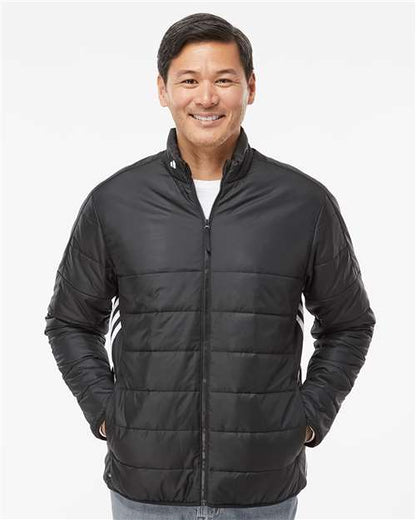 Men's 3-Stripe Puffer Full-Zip Jacket