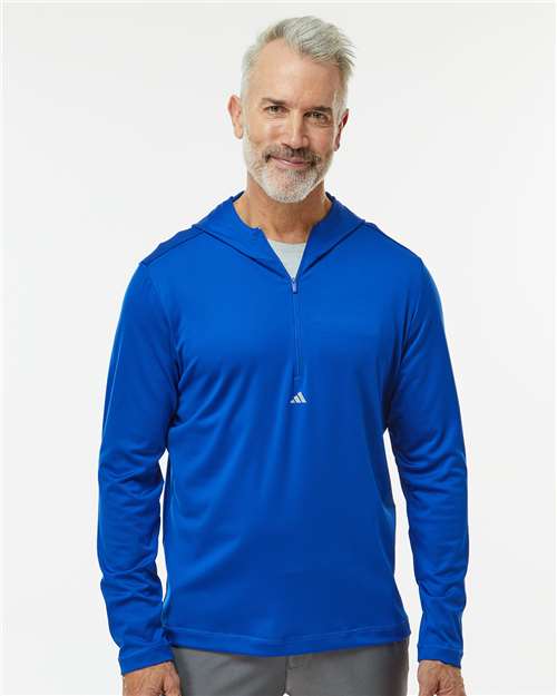 Adidas Men's Lightweight Quarter-Zip Hooded Pullover