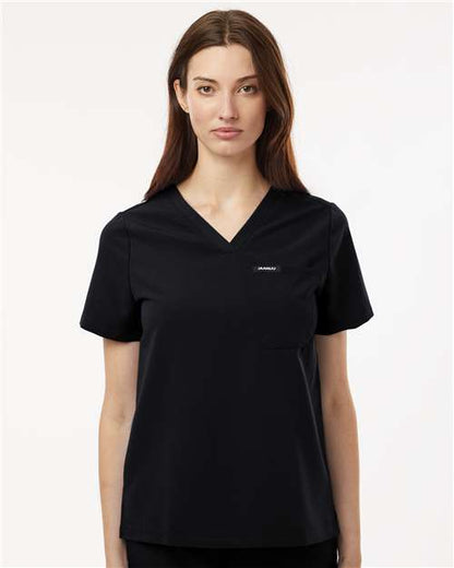 Jaanuu Women's Rhena Essential 1-Pocket Scrub V-Neck Top