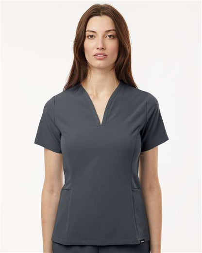 Jaanuu Women's Calix Fit & Flare Scrub V-Neck Top