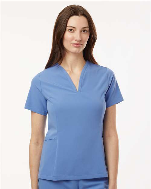 Jaanuu Women's Calix Fit & Flare Scrub V-Neck Top