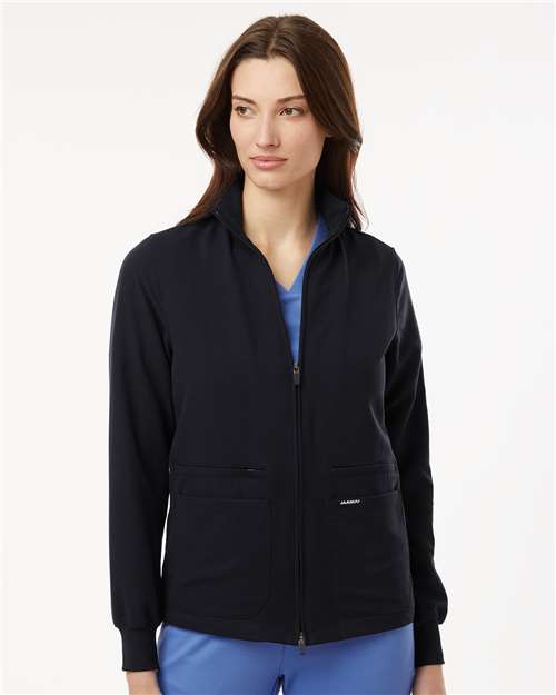 Jaanuu Women's Ceri Essential Full-Zip 6-Pocket Scrub Jacket