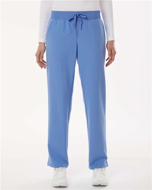 Jaanuu Women's Petite Sizes Xenos Essential Knit-Waist Scrub Pants