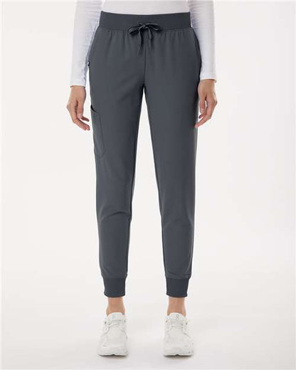 Jaanuu Women's Petite Sizes Silex Knit-Waist Scrub Joggers
