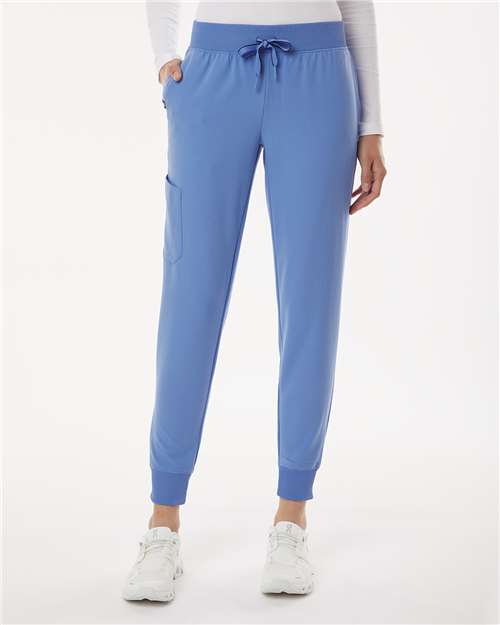 Jaanuu Women's Petite Sizes Silex Knit-Waist Scrub Joggers