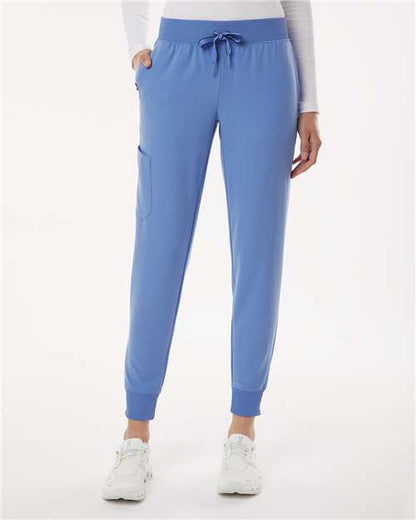 Jaanuu Women's Petite Sizes Silex Knit-Waist Scrub Joggers