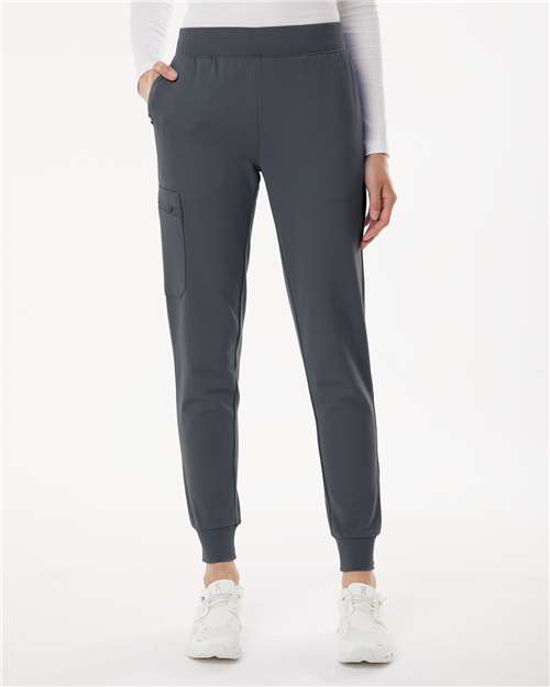 Jaanuu Women's Petite Sizes Rubi Ultrasoft Scrub Joggers
