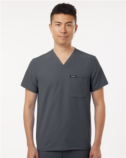 Jaanuu Men's Holmes Everyday 1-Pocket Scrub V-Neck Top