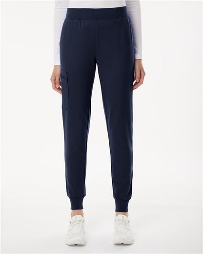 Jaanuu Women's Petite Sizes Rubi Ultrasoft Scrub Joggers