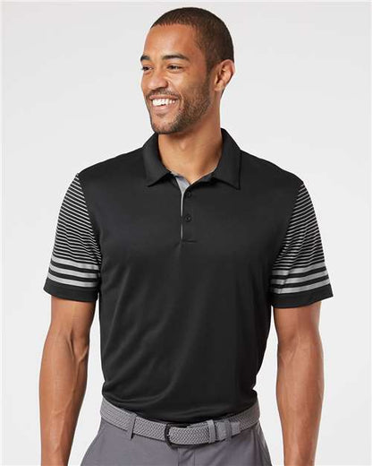 Adidas Men's Striped Sleeve Polo