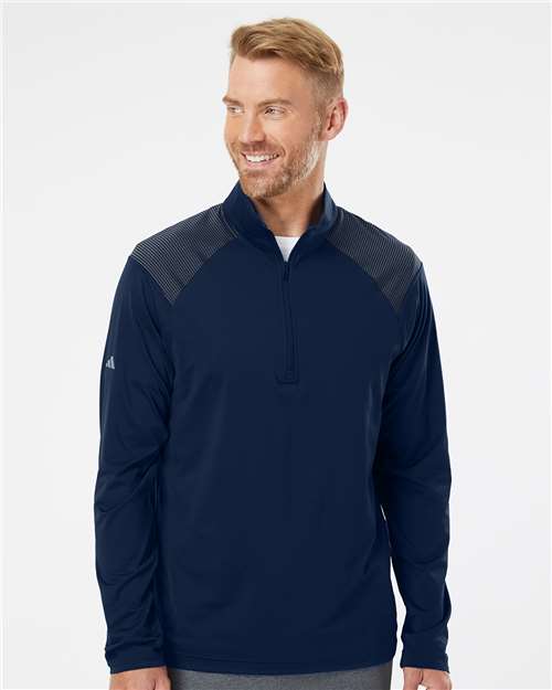 Adidas Men's Ultimate365 Lightweight Shoulder Stripe Quarter-Zip Pullover