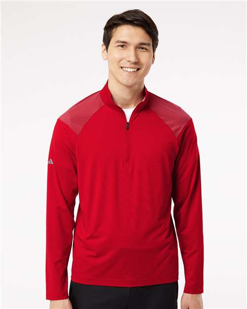 Adidas Men's Ultimate365 Lightweight Shoulder Stripe Quarter-Zip Pullover