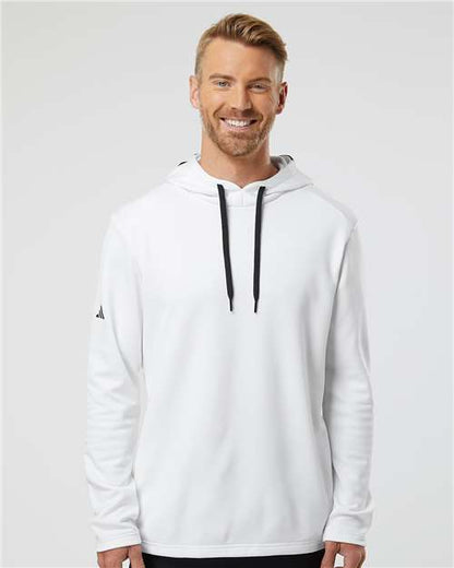 Adidas Men's Textured Mixed Media Midweight Hooded Sweatshirt